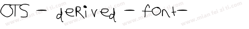 OTS - derived - font字体转换